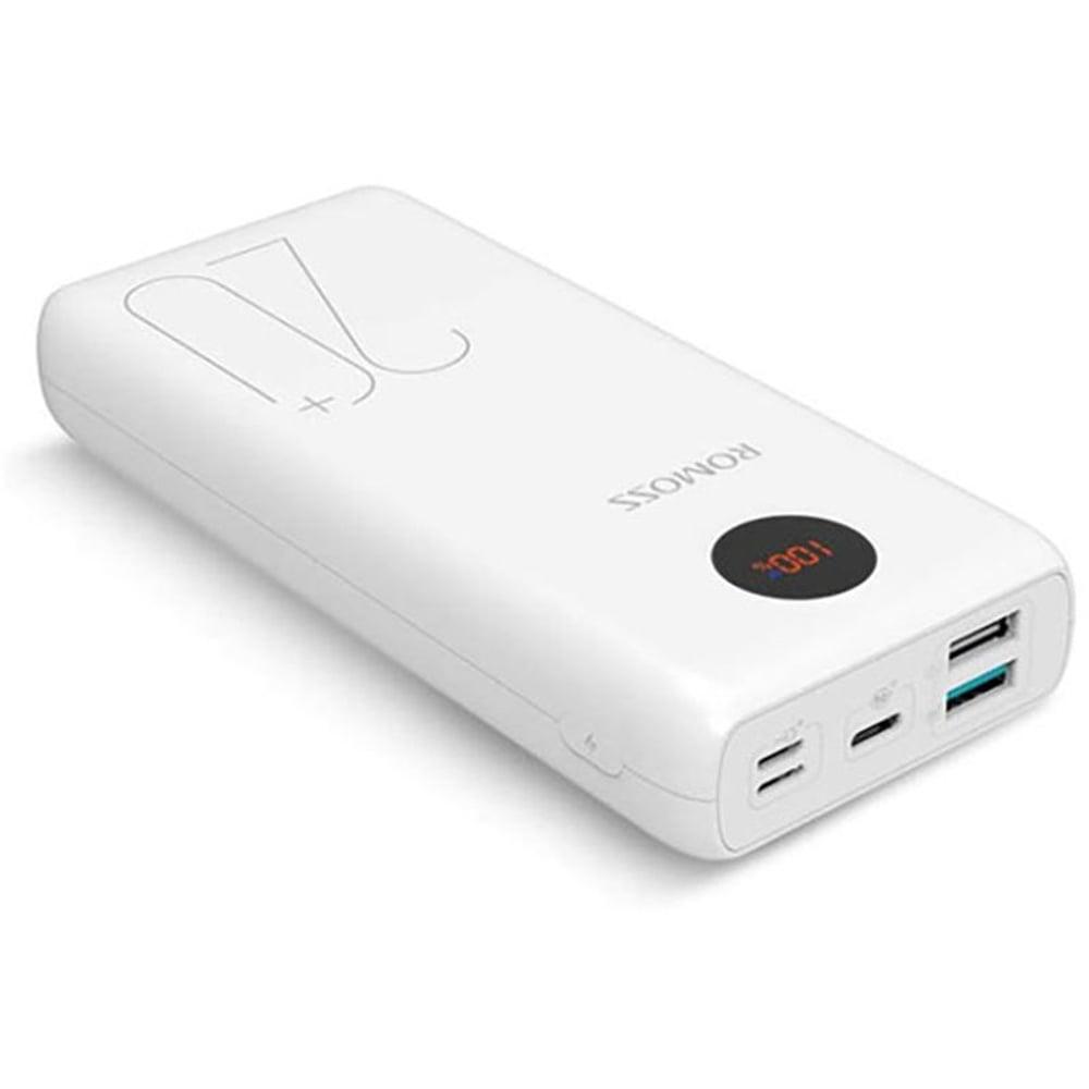Romoss USB-C Digital Display Power Bank 20000mAh White SW20PS+ - фото 1 - id-p115964706
