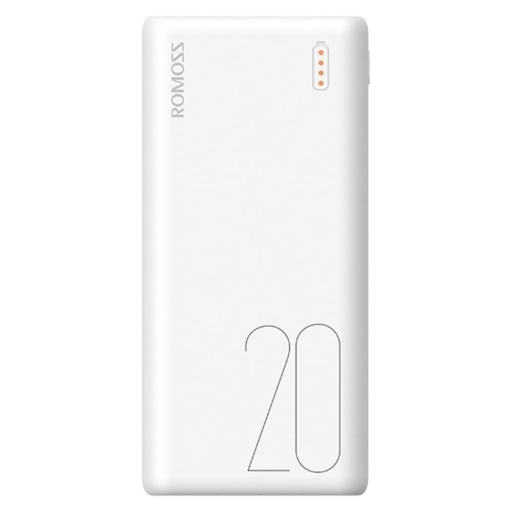 Romoss Simple20 Powerbank 20000mAh With 3 Input White