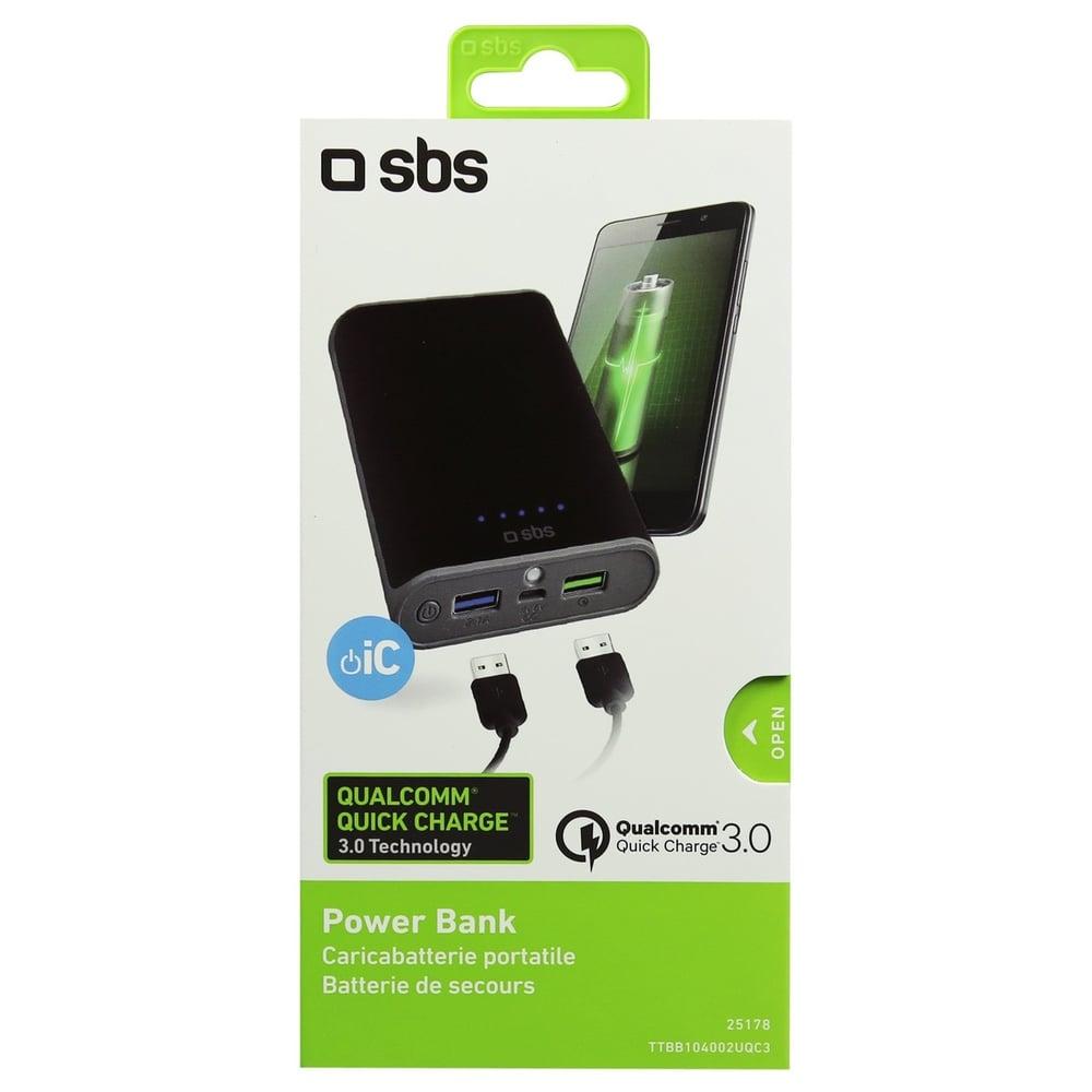 SBS Qualcom Power Bank 10000mAh - Black - фото 3 - id-p115964736