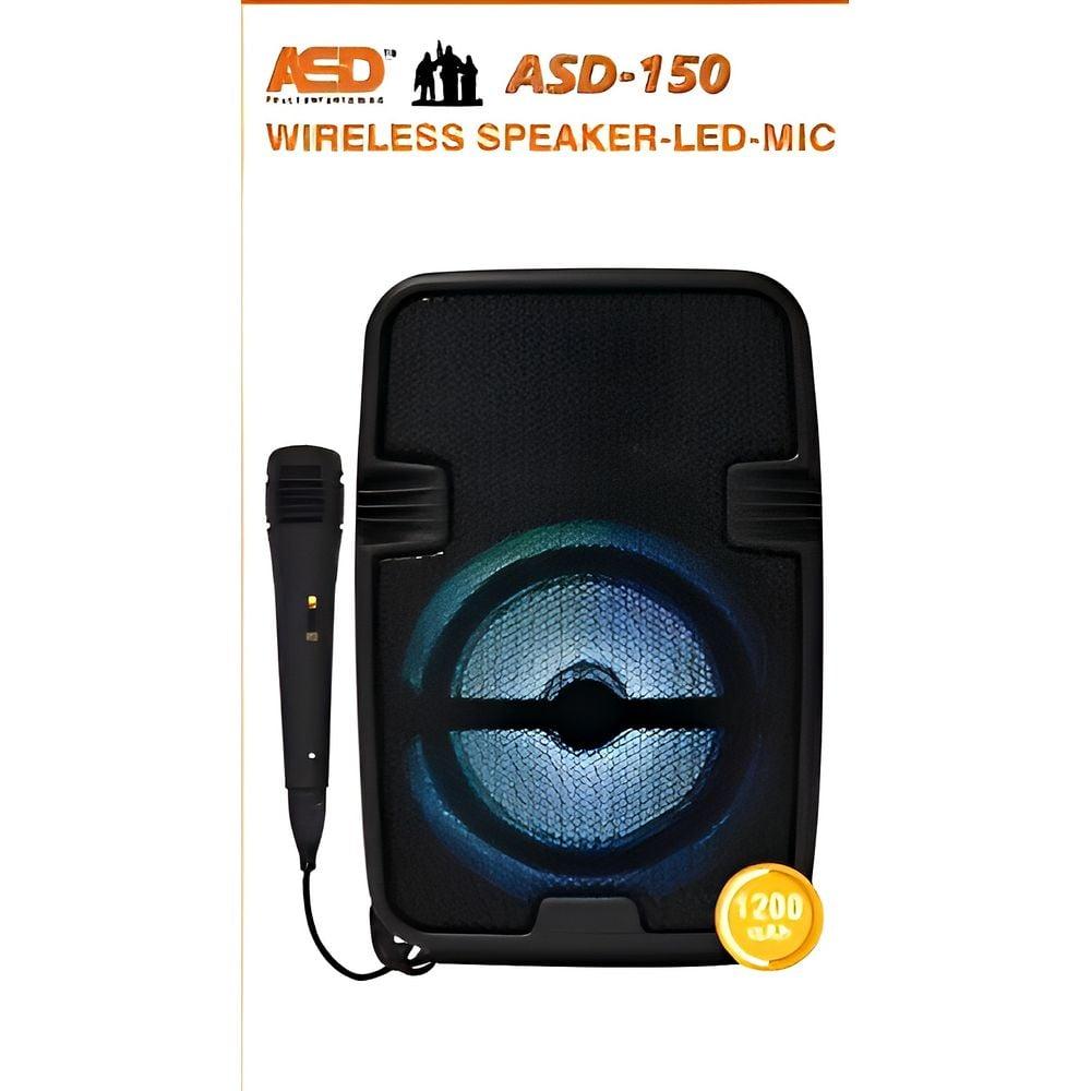 ASD Wireless Speaker With Wired Mic And Disco Light ASD-150 - Red - фото 2 - id-p115964779