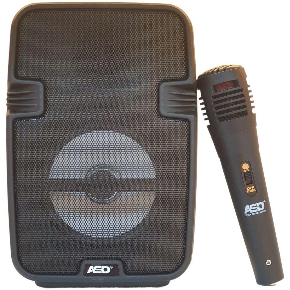 ASD Wireless Speaker With Wired Mic And Disco Light ASD-150 - Black - фото 1 - id-p115964783