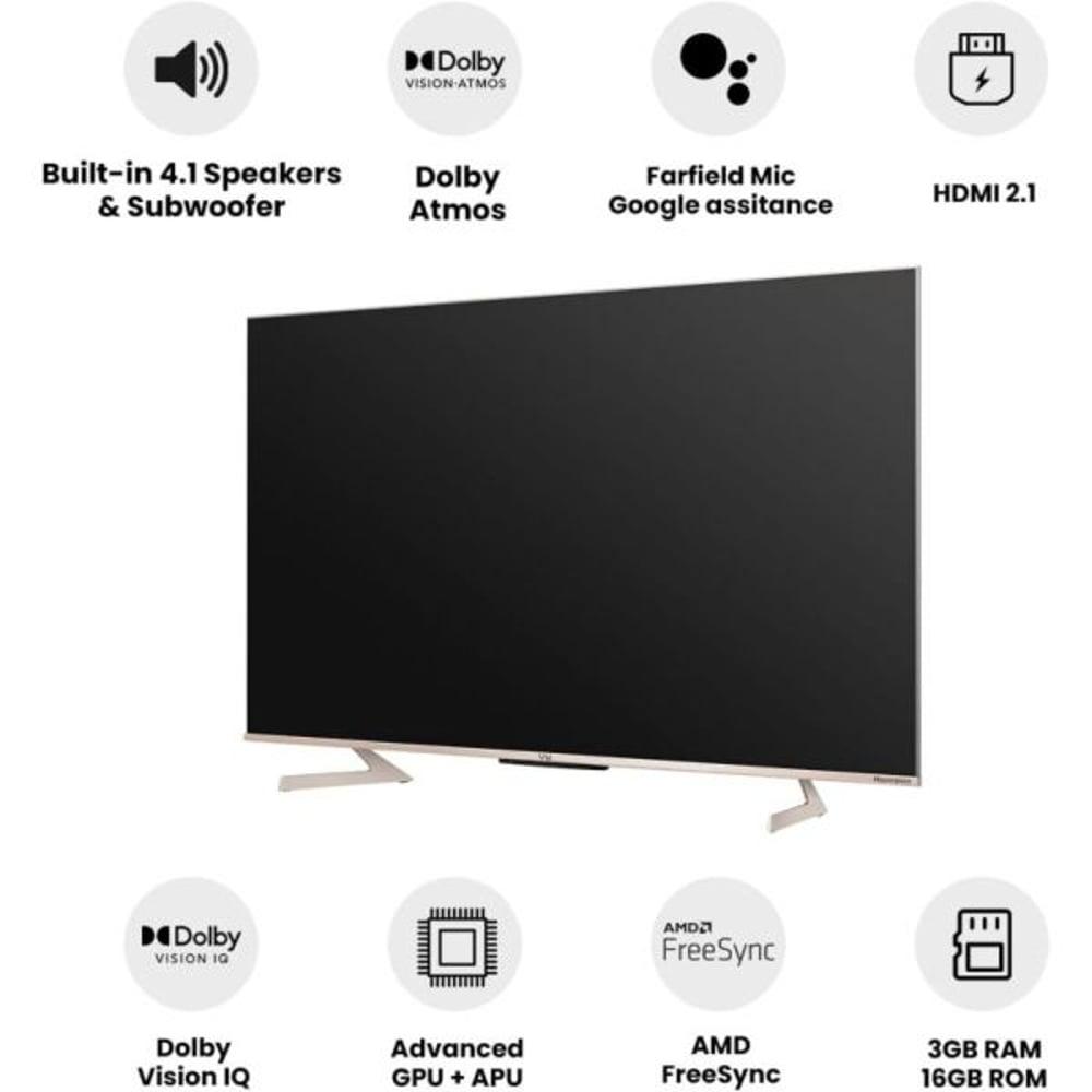 VU 75QMP 4K Ultra HD Smart Android QLED Television 75inch (2023 Model) - фото 8 - id-p115965725