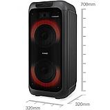 Evvoli Portable Party Speaker Bluetooth With Two Wireless MIC, Built In Lights and Splashproof Design 160W, фото 2