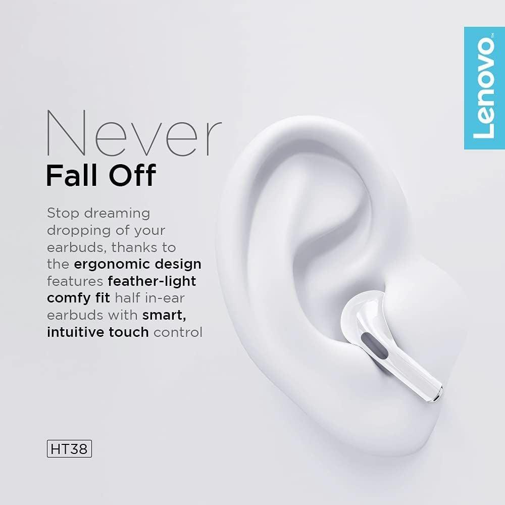 Lenovo HT38 In-Ear True Wireless Earbuds White - фото 3 - id-p115964977