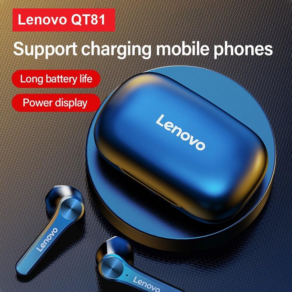 Lenovo Qt81 True Wireless Headphones TWS Earbuds Bluetooth 5.1 Stereo With Charging Box - Black - фото 2 - id-p115964987