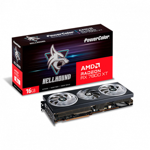 PowerColor Hellhound Radeon RX 7800 XT видеокарта (RX7800XT 16G-L/OC) - фото 1 - id-p115966907