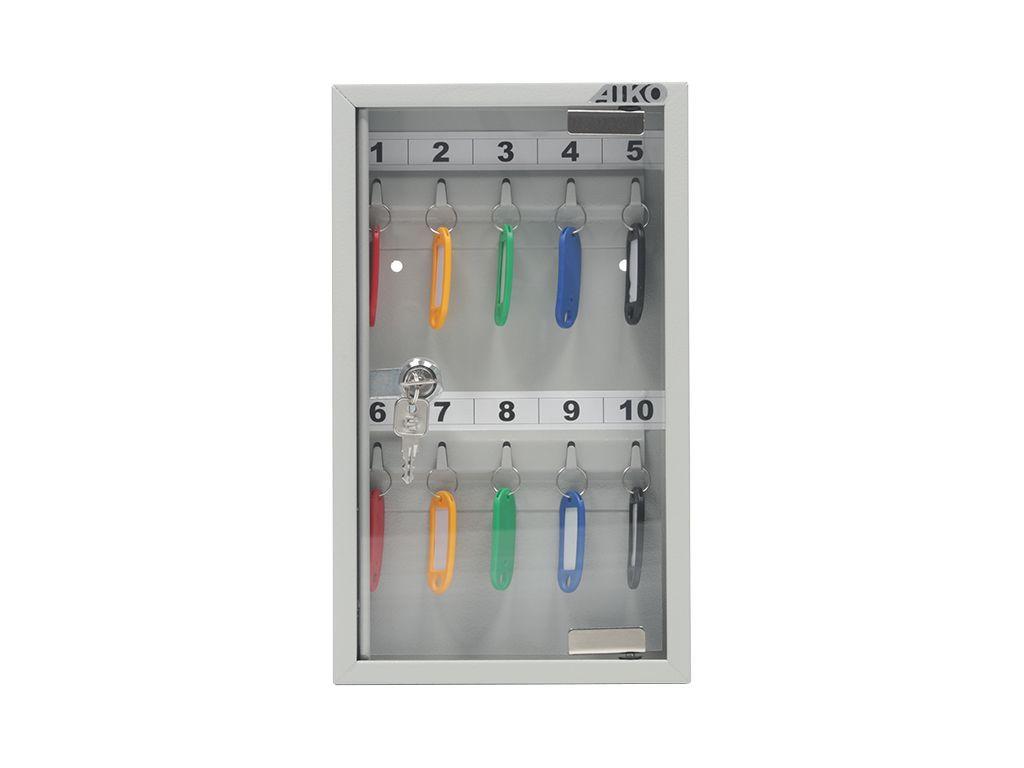 Ключница со стеклянной дверцей KЛС-10 на 10 ключей