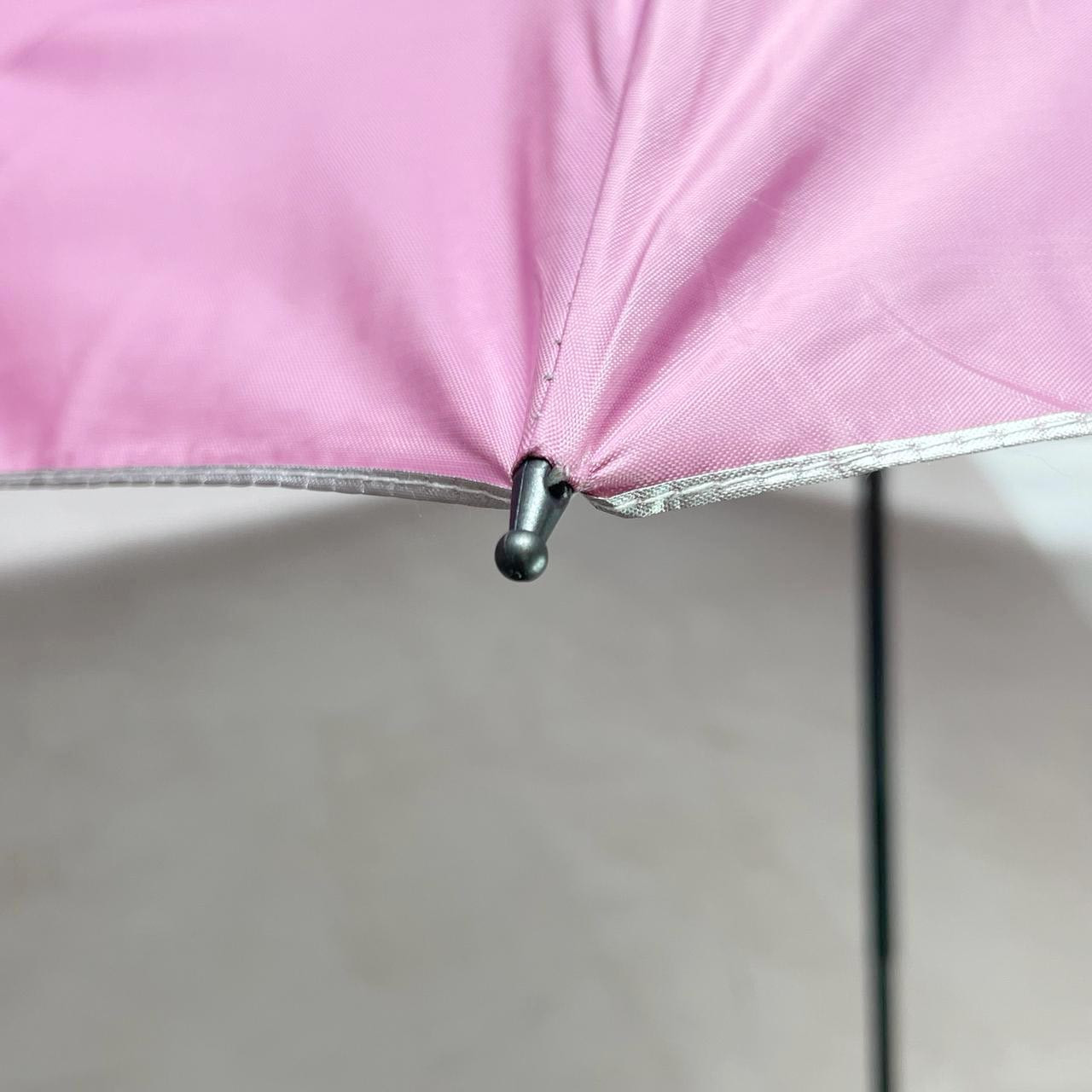 Зонт складной механический однотонный 95 см розовый - фото 7 - id-p115967244