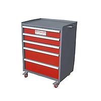 Ящик инструментальный металлический 650×500×850-5 красный