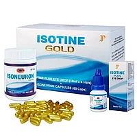 Айсотин Голд набор ( Isotine Gold Jagat Pharma ) Глазные капли 4х10 мл + 60 капсул