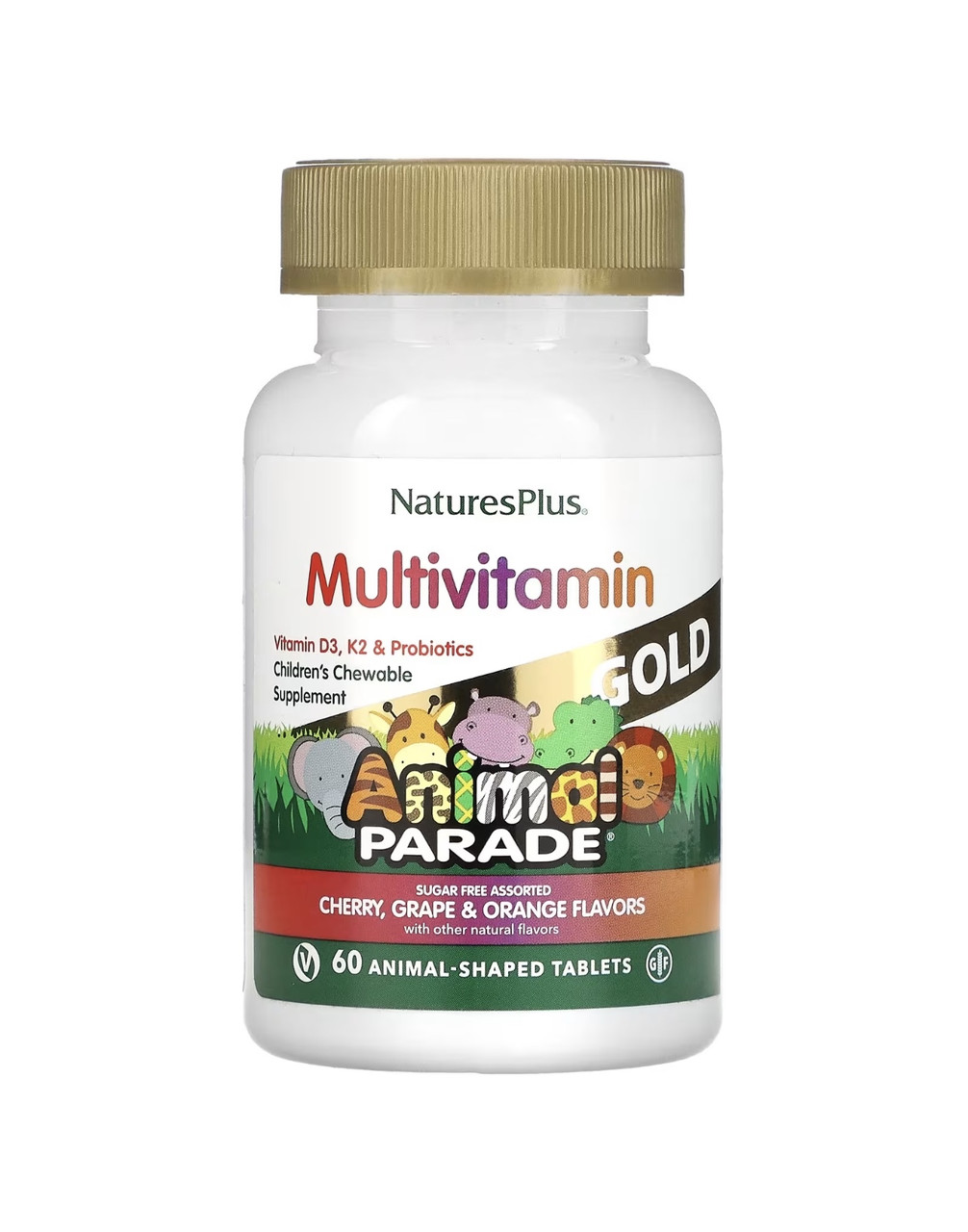 NaturesPlus animal parade, жевательные детские мультивитамины, 60 таблеток - фото 1 - id-p115970191