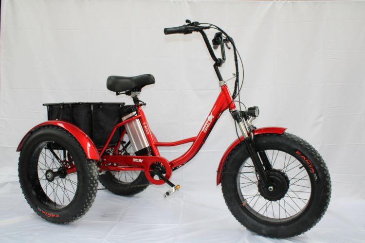 Электровелосипед трехколесный GreenCamel Трайк-F20 (48V 500W) (Красный)