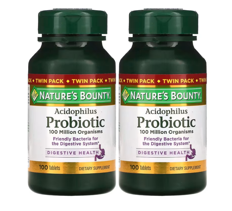 Nature's Bounty, Ацидофильные пробиотики, 100 таблеток - фото 1 - id-p115980816
