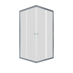 ДШ "Вента-Хром" 90х90, квадрат (1 место) КС84       без поддона