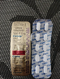 Цетризин 10 мг Cetirizine hydrochloride ip 10 mg
