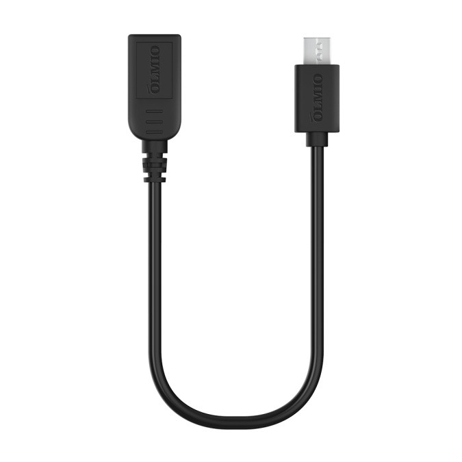 Olmio On-The-Go КабельUSB 2.0 - microUSB черный, 15 см