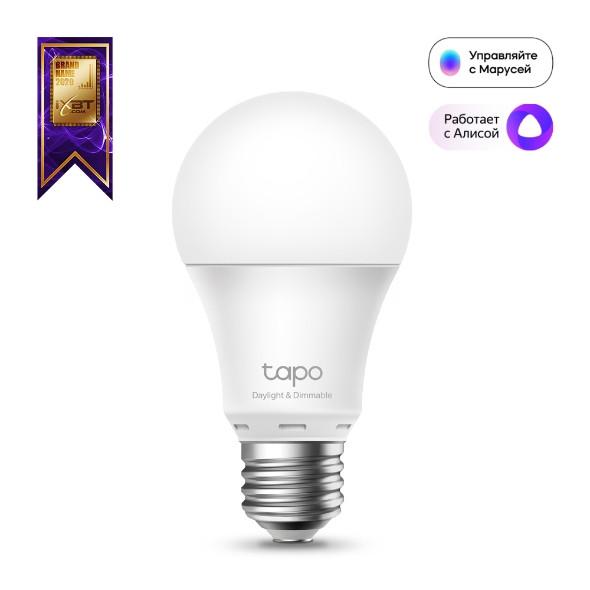 TP-link Tapo L520E Wi-Fi лампа умная многоцветная диммируемая, 806 лм.8 Вт, 4000К. IEEE 802.11b/g/n, E27 - фото 1 - id-p115985927