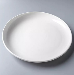 Тарелка для плова и бешбармака 35 см белый фарфор