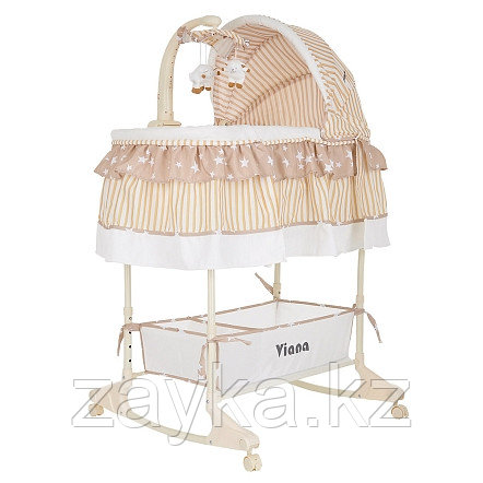 PITUSO Колыбель 3 в 1 Viana на колёсах Stars Beige/бежевый
