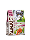 560648 SiRiuS, Сириус, сухой корм для взрослых кошек, лосось и рис, уп.10кг.