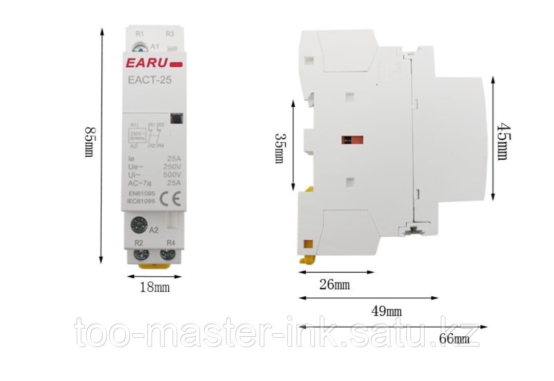 Реле контактное (контактор) 220В 25А 2NO 2P - фото 5 - id-p115990973
