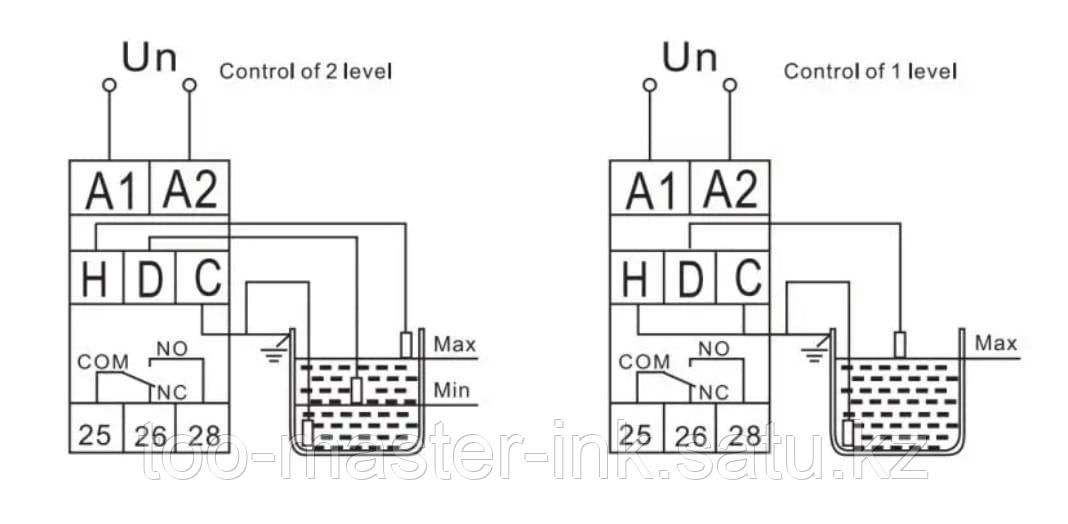 Контроллер уровня воды VG-6012 24-220V ACDC до 5A для DIN рейки - фото 3 - id-p115991018