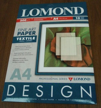 200g A4 10л Lomond глянцевая "Ткань", Дизайнерская бумага, одностор, ярко-белого цвета с фактурой тонкого льня - фото 1 - id-p115991431