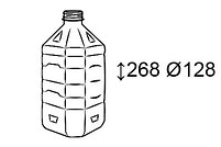 Бутылка PET  3л прозрачная квадратная+крышка 48мм+ручка(48шт,3,1кг,ДШВ 92*92*28)(ВШ 268х128мм), фото 2