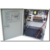 UPS-DC 12V 10A(9 каналов)(+ battery опционально)100-240V металл Ящик ДШВ 21см*28см*9см, вес 1670гр