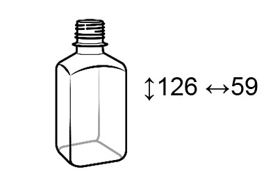 Бутылка 250мл прозрачная квадратная+крышка(300шт.ДШВ 60*45*85, 6,1кг)(ВШ 126х59мм) - фото 4 - id-p115991885