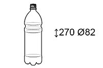 Бутылка 1Л темная круглая+крышка36гр(100шт,3.3кг,ДШВ 80*77*28sm)(ВД 270х82мм), фото 3