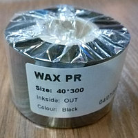 ВОСК (wax Standart) 40mm*300m*Ink OUTside/ втулка 25,4mm(1"core) (transparent leader*with no notched)