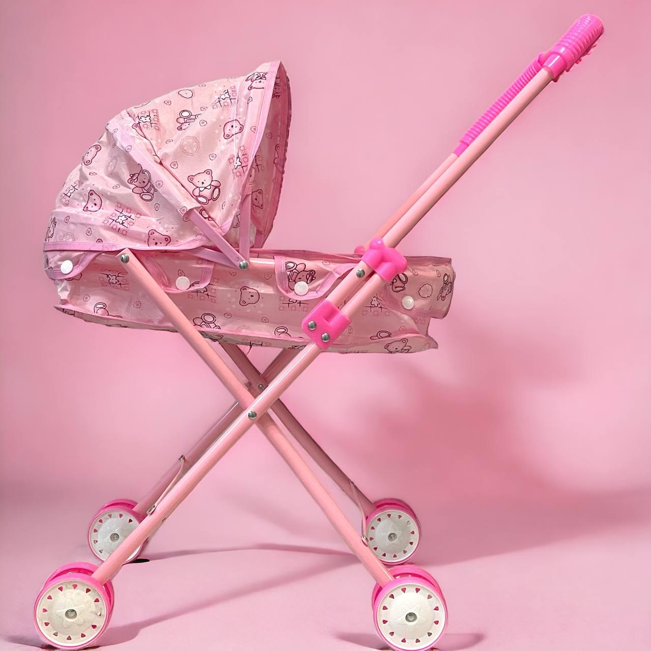 339 Коляска Мишка лежачее положение Doll Stroller 52*25см