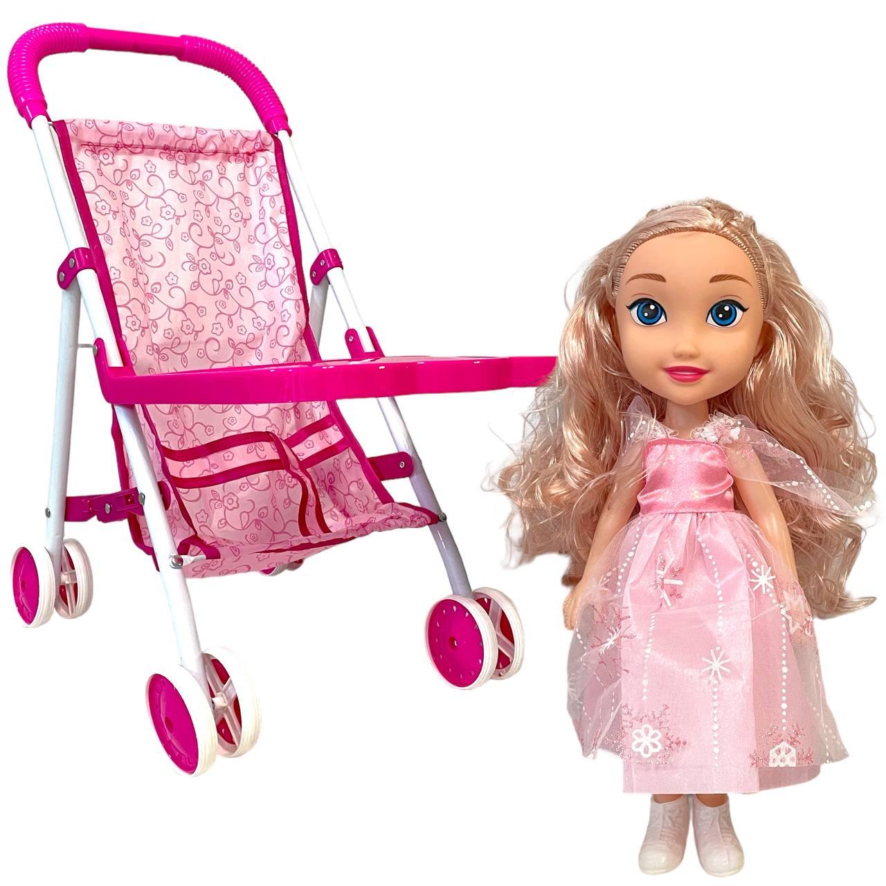 K0122 Прогулочная коляска с столиком + Кукла в красивом платье 56*25см - фото 2 - id-p115994254