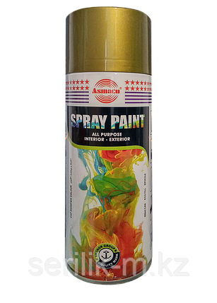 АЭРОЗОЛЬНАЯ КРАСКА #17 GOLD ЗОЛОТОЙ 400 МЛ ASMACO, фото 1