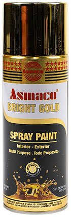 АЭРОЗОЛЬНАЯ КРАСКА #21 BRIGHT GOLD СВЕТЛО-ЗОЛОТОЙ 400 МЛ ASMACO, фото 1