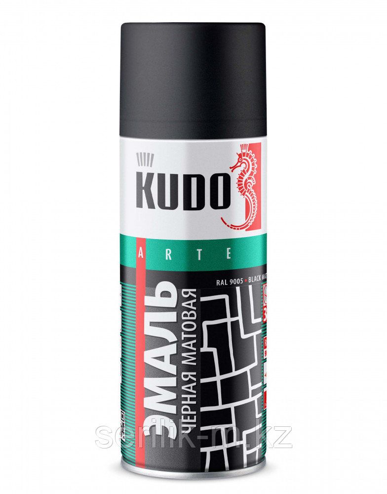 КРАСКА АЭРОЗОЛЬНАЯ KUDO ЧЕРНАЯ ГЛЯНЦЕВАЯ