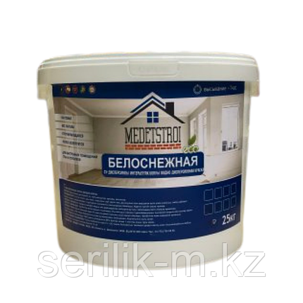 Краска водоэмульсионная MEDET STROI Белоснежная 1,5 кг, фото 1