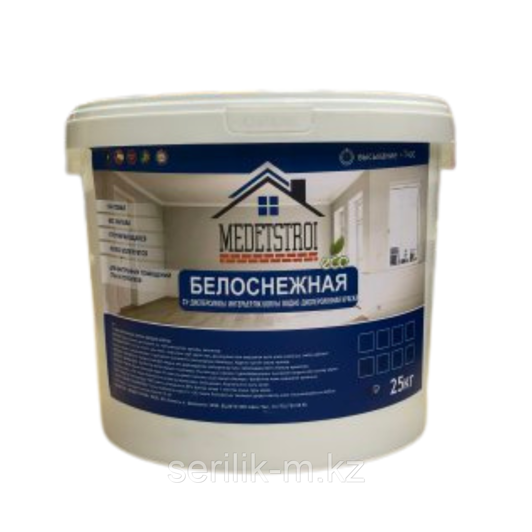Краска водоэмульсионная MEDET STROI Белоснежная 25 кг