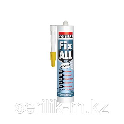 КЛЕЙ-ГЕРМЕТИК FIX-ALL CRYSTAL 12*290 ПРОЗРАЧНЫЙ УНИВ. SOUDAL, фото 1