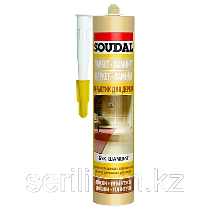ПАРКЕТНЫЙ ГЕРМЕТИК 15*280МЛ СОСНА АКРИЛОВЫЙ SOUDAL, фото 1