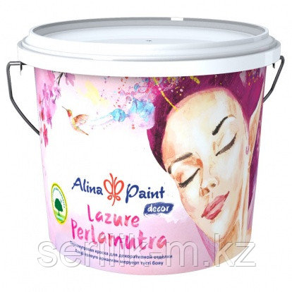 ДЕКОРАТИВНАЯ КРАСКА ALINA PAINT DECOR LAZURE PERLAMUTRA 2.5 КГ ЖЕМЧУГ