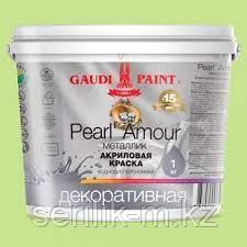 КРАСКА ДЕКОРАТИВНАЯ "PERL' AMOUR (МЕТАЛЛИК) "ЗОЛОТО" GAUDI 1 КГ