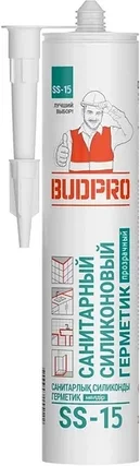 СИЛИКОН САНИТАРНЫЙ 240МЛ BUDPRO SS-15 БЕЛЫЙ, фото 1