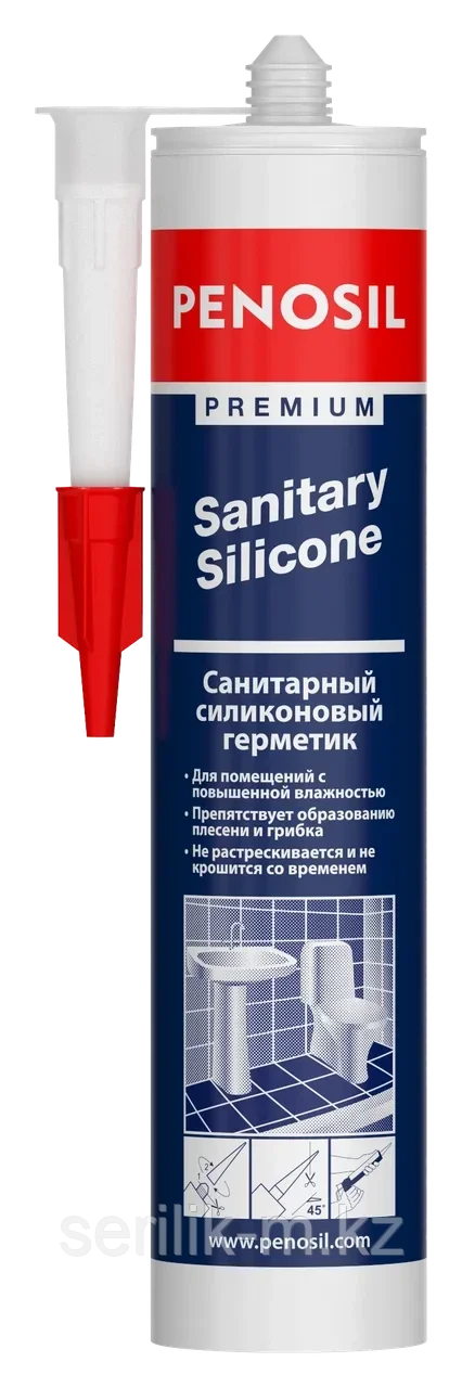 СИЛИКОН САНИТАРНЫЙ 280МЛ PENOSIL БЕЛЫЙ/ПРОЗРАЧНЫЙ