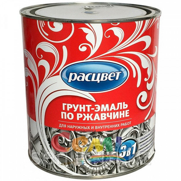 ГРУНТ-ЭМАЛЬ ПО РЖАВЧИНЕ АЛКИДНАЯ РАСЦВЕТ ВИШНЕВАЯ 2,7КГ