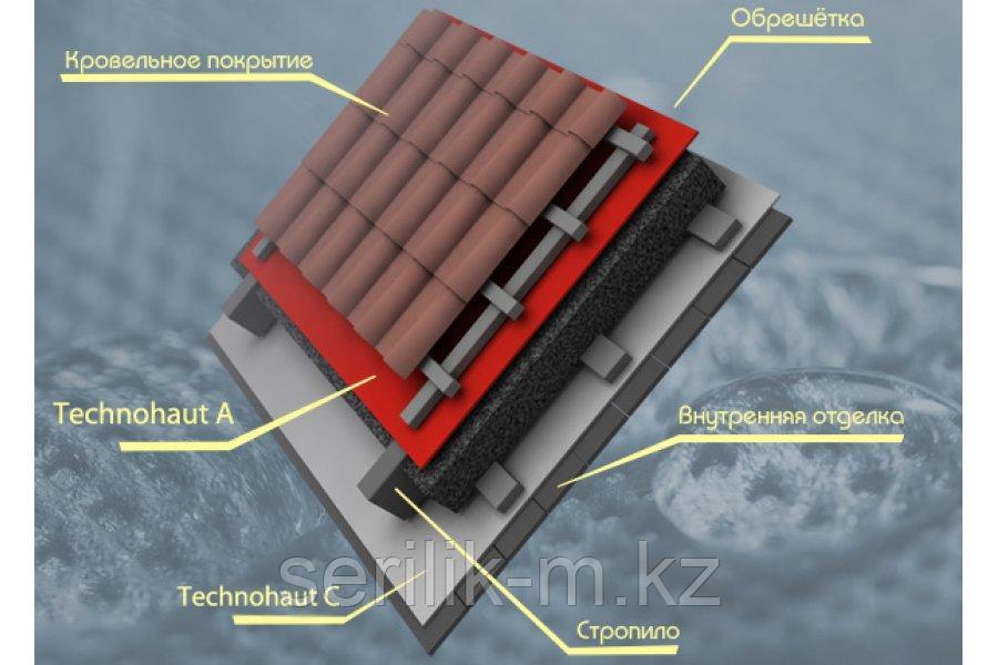 ВЕТРО-ВЛАГОЗАЩИТНАЯ ПАРОПРОНИЦАЕМАЯ ГИДРОИЗОЛЯЦИОННАЯ МЕМБРАНА TECHNOHAUT A 70 М2 - фото 1 - id-p115995898