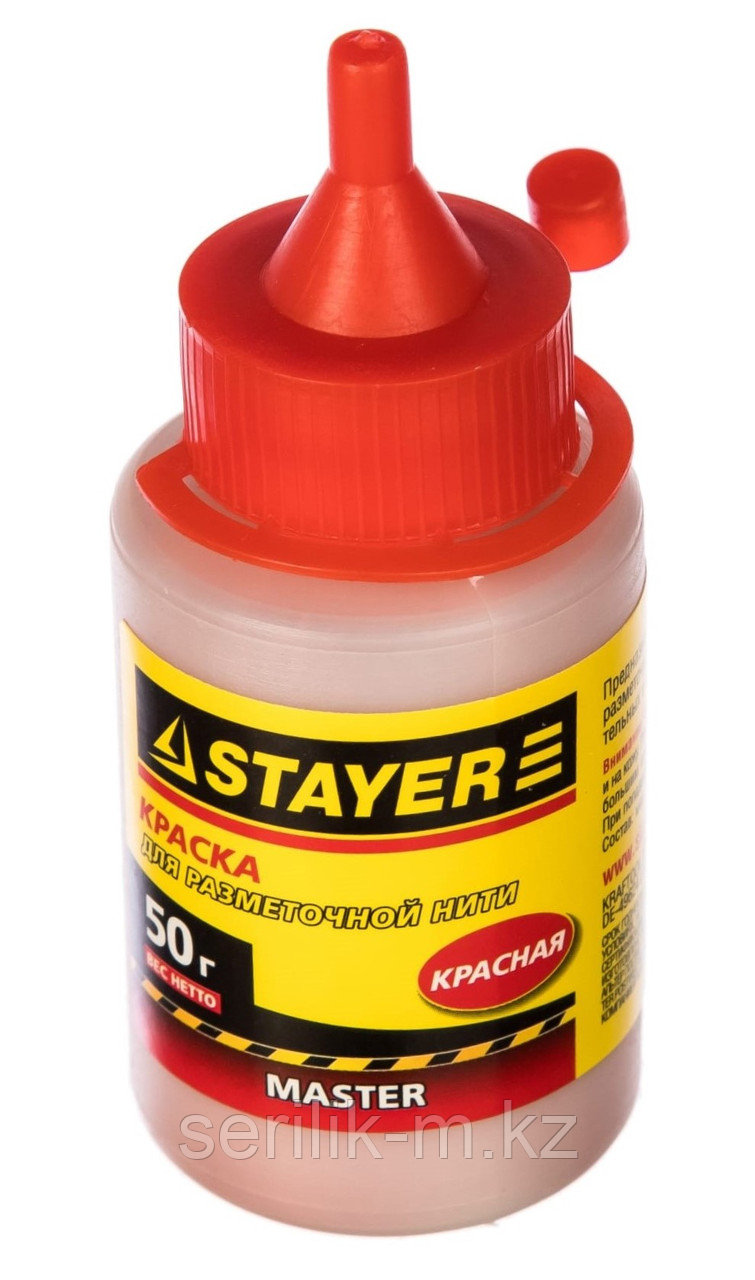 КРАСКА РАЗМЕТ. ШНУРОВ КРАСНАЯ 50Г STAYER