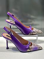 Стильные женские босоножки комбинированный верх. Модная женская обувь лето 2024. 36