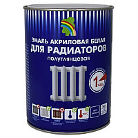 ЭМАЛЬ АКРИЛОВАЯ БЕЛАЯ ДЛЯ РАДИАТОРОВ ПОЛУГЛЯНЦЕВАЯ РАДУГА 1 КГ
